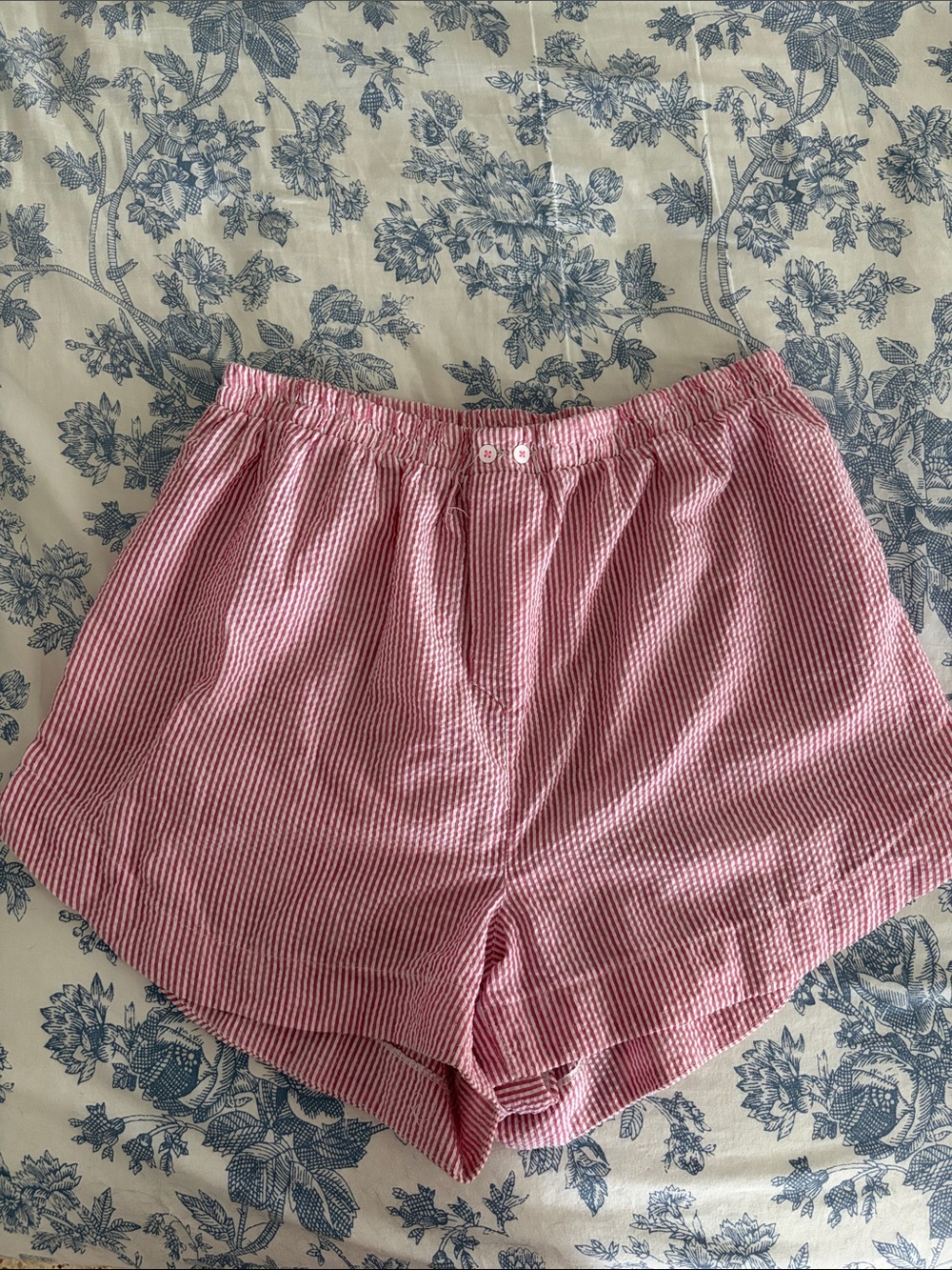 Red & White Seersucker Boxer Shorts